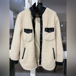 Blank NYC faux fur & leather jacket